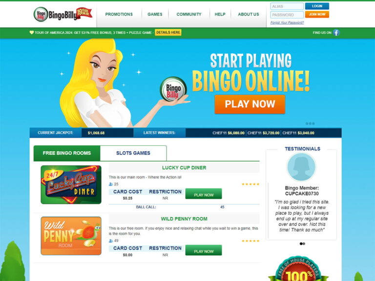 Bingo Billy Review and Bonus Codes in 2024